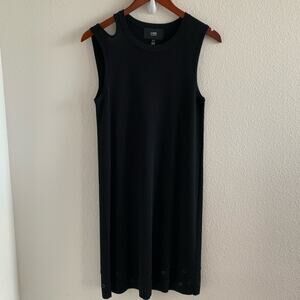 LINE The Label Black Grommet Dress Double Strap Little Black Dress Classic Med